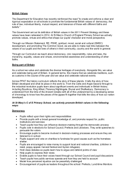British Values - St Mary`s CE Primary School | Southampton Primary