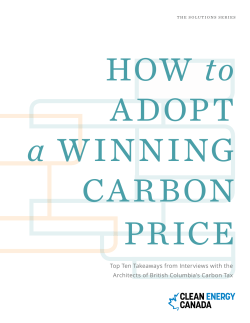 How To Adopt a Winning Carbon Price