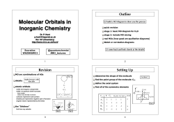 Molecular Orbitals in Inorganic Chemistry