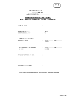 national competitive bidding