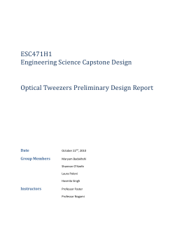 Prelim Design Report v1 - Engineering Science Capstone