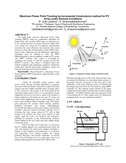 Maximum Power Point Tracking by Incremental Conductance