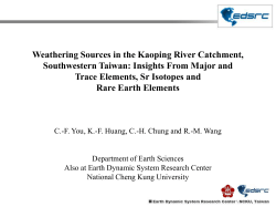 Strontium Isotopes - Coastal Geology and Process Laboratory