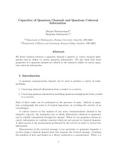 Capacities of Quantum Channels and Quantum Coherent