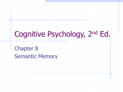 Cognitive Psychology, 2nd Ed.