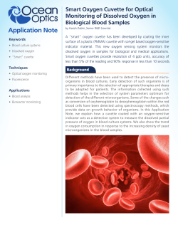 Smart Oxygen Cuvette for Optical Monitoring of