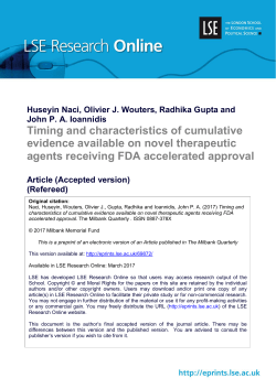 Timing and characteristics of cumulative evidence available on