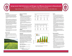Spring Canola Yield Performance and Nitrogen Use Efficiency