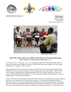 Kid`s Play NOLA offers New FREE Afterschool