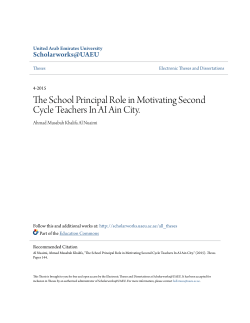 The School Principal Role in Motivating Second Cycle Teachers In