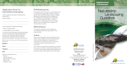 Prohibited plants Maintenance Application form for naturestrip