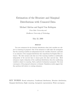 Estimation of the Bivariate and Marginal Distributions with Censored