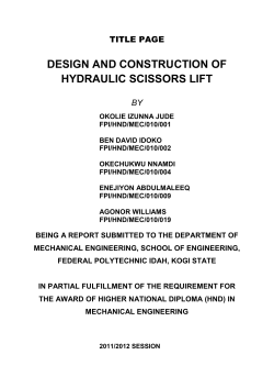 Design and construction of a hydraulically