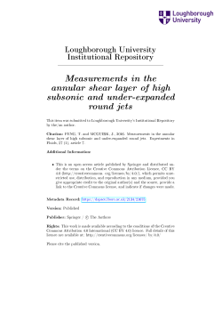 Measurements in the annular shear layer of high subsonic and