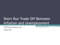 Short Run Trade Off Between Inflation and Unemployment