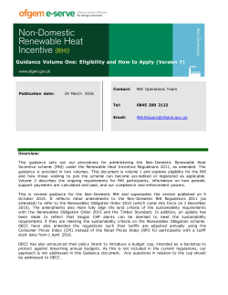 Non-Domestic RHI Main Guidance | Ofgem
