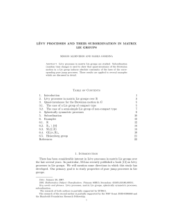 L&Eacute;VY PROCESSES AND THEIR SUBORDINATION IN MATRIX LIE