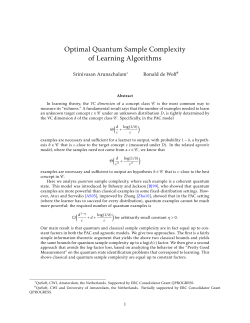 Optimal Quantum Sample Complexity of Learning Algorithms