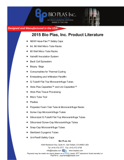 2015 Bio Plas, Inc. Product Literature