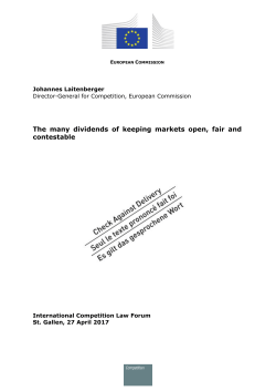 The many dividends of keeping markets open, fair