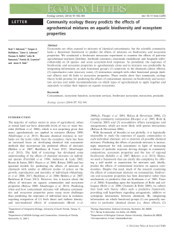 Community ecology theory predicts the effects of agrochemical