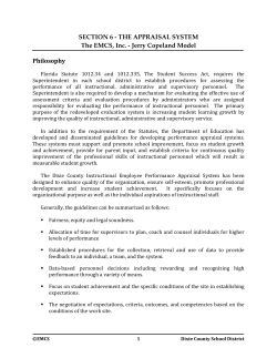 SECTION 6 - THE APPRAISAL SYSTEM The EMCS, Inc.