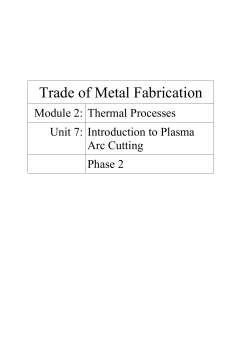 Plasma Arc Cutting