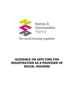 Guidance on applying for registration as a provider of social housing