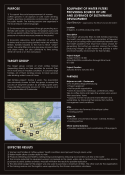 34. Guatemala, Equipment of water filters providing source of