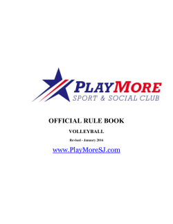official rule book volleyball