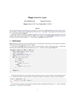 Rcpp-sugar - Dirk Eddelbuettel
