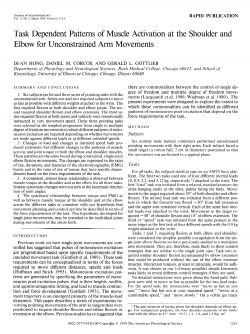 Task Dependent Patterns of Muscle Activation at the Shoulder