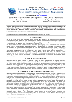 Security of Software Development Life Cycle Processes