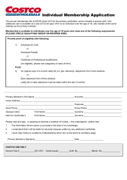Trade Membership Application