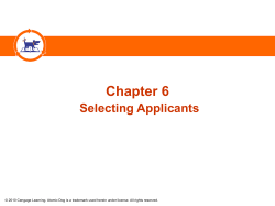 Selecting Applicants