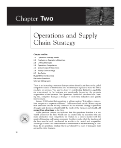 Operations and Supply Chain Strategy Chapter Two