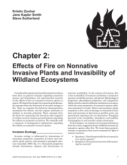 Effects of Fire on Nonnative Invasive Plants and