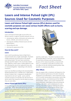 Lasers and Intense Pulsed Light (IPL)