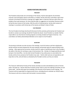 BOARD POSITIONS AND DUTIES