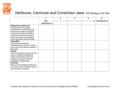 Herbivore, Carnivore and Constrictor Jaws VCE Biology Unit One