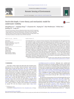 Secchi disk depth: A new theory and mechanistic model for