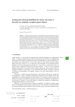 Scaling and critical probabilities for cluster size