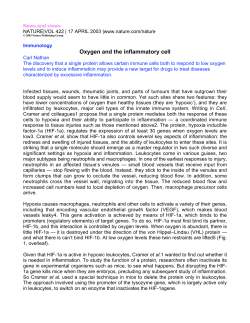 Oxygen and the inflammatory cell
