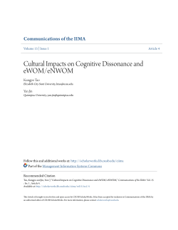 Cultural Impacts on Cognitive Dissonance and eWOM/eNWOM