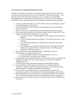 Cash Advances to Commercial Promoters