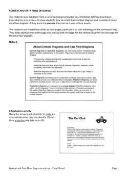 CONTEXT AND DATA FLOW DIAGRAMS This material uses