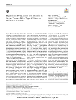 High Illicit Drug Abuse and Suicide in Organ Donors
