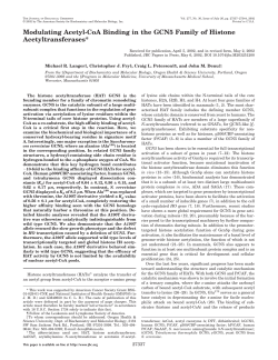 Modulating Acetyl-CoA Binding in the GCN5 Family of
