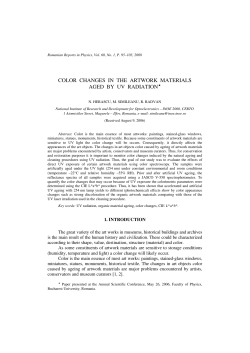 color changes in the artwork materials aged by uv radiation