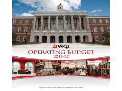 2011-2012 Budget Presentation